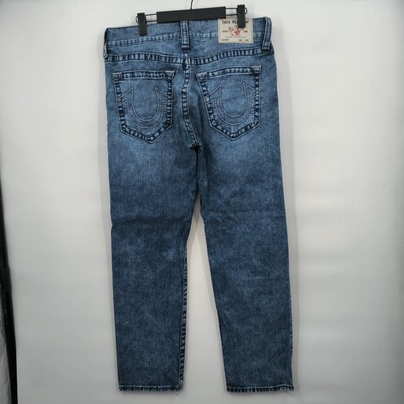 TRUE RELIGION DEVIN Men's Loose Straight Jeans Blue Size 32 - Picture 2 of 12